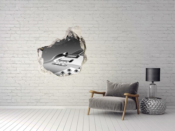 Autocolant 3D gaura cu priveliște Gaură muzicală în perete
