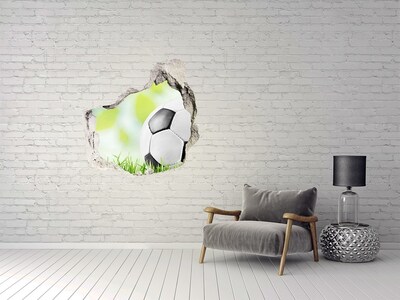 Fototapet 3D gaură în perete Fotbal