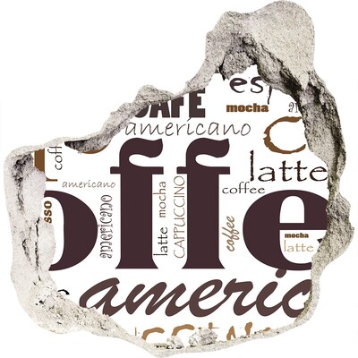 Fototapet un zid spart cu priveliște Oază de cafea