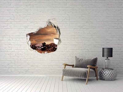 Fototapet un zid spart cu priveliște Colț de cafea cu ciocolată