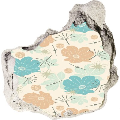 Autocolant autoadeziv gaură Model floral pe perete