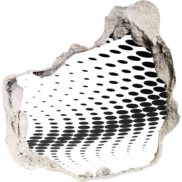 Autocolant un zid spart cu priveliște Spațiul virtual în gaură