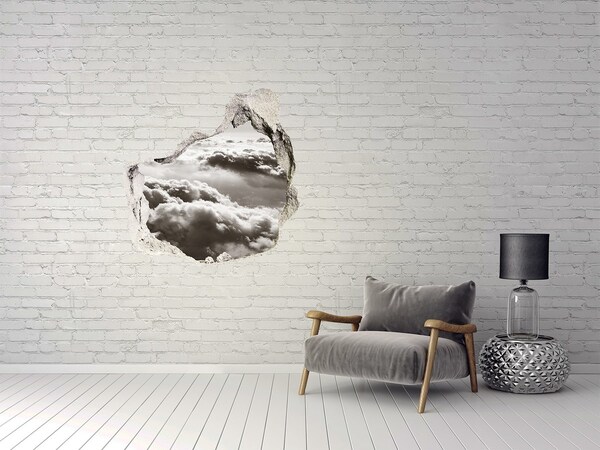 Fototapet 3D gaură în perete Vedere a norilor