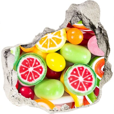 Autocolant gaură 3D Paradisul dulciurilor