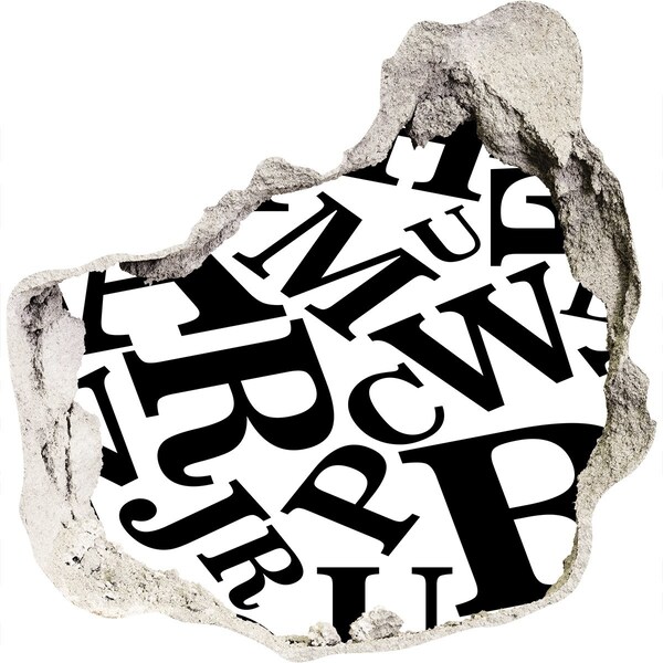 Fototapet un zid spart cu priveliște Litere rupte pe perete