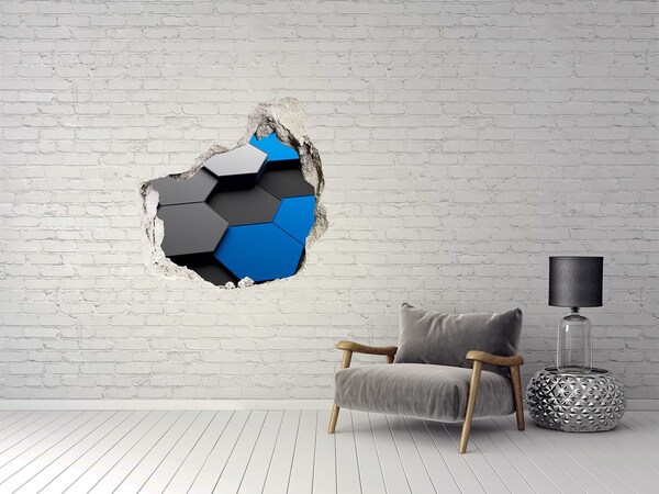 Autocolant 3D gaura cu priveliște 3D Abstracție