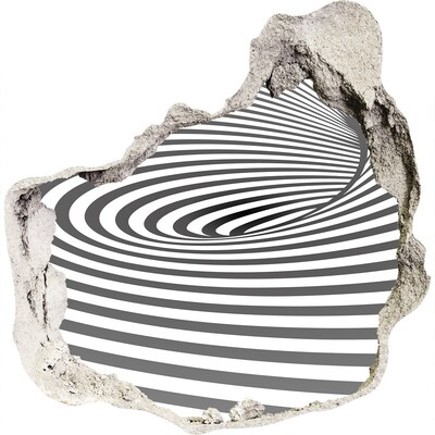 Fototapet 3D gaură în perete în spirală benzi