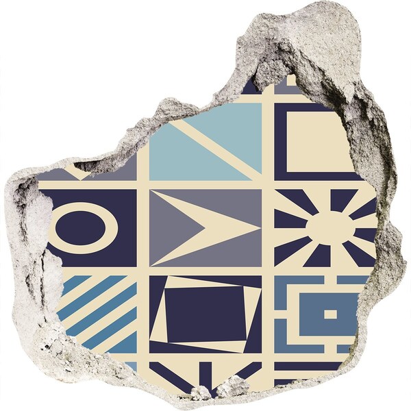 Autocolant autoadeziv gaură Geometrie pe perete