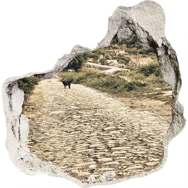 Autocolant gaură 3D Un drum de țară fermecător