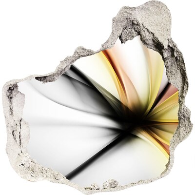 Autocolant gaură 3D Un perete spart cu un model abstract