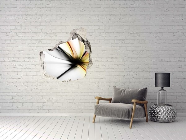 Autocolant gaură 3D Un perete spart cu un model abstract