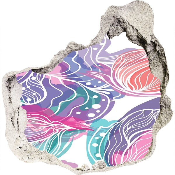 Autocolant autoadeziv gaură Gaură în modele florale de perete