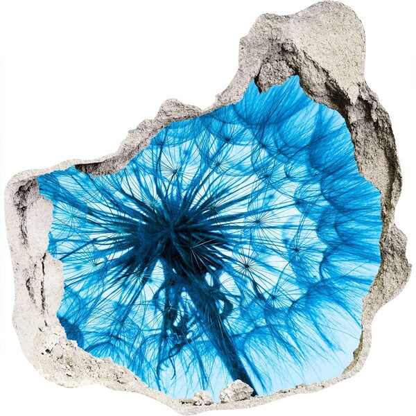 Autocolant 3D gaura cu priveliște Lumea subacvatică în tonuri de albastru