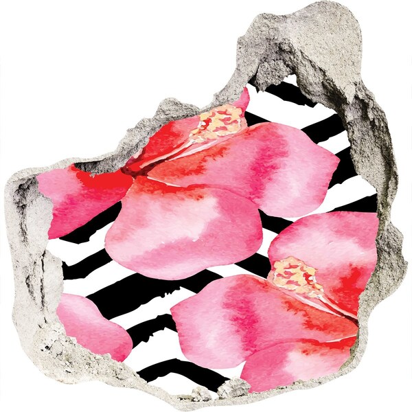 Autocolant autoadeziv gaură Gaură de floare în perete