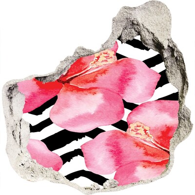 Autocolant autoadeziv gaură Gaură de floare în perete