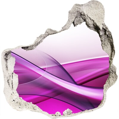 Autocolant un zid spart cu priveliște Un val în nuanțe de violet
