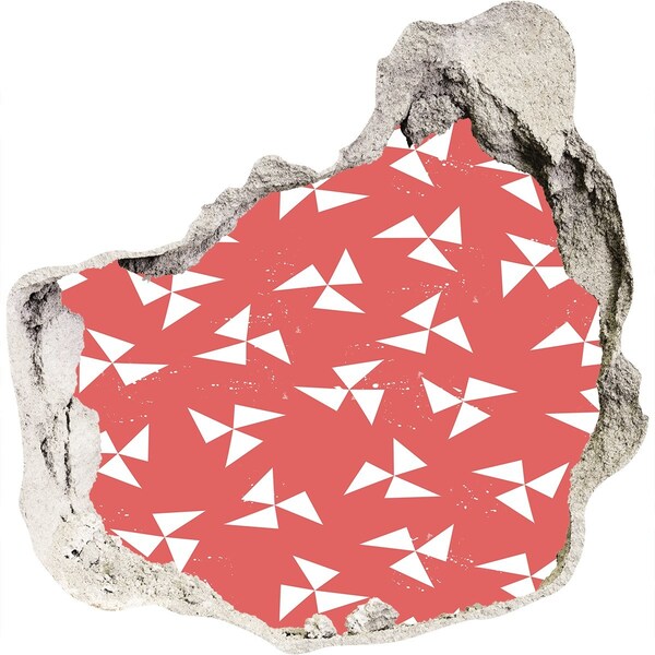 Autocolant 3D gaura cu priveliște Model într-o nuanță roșie