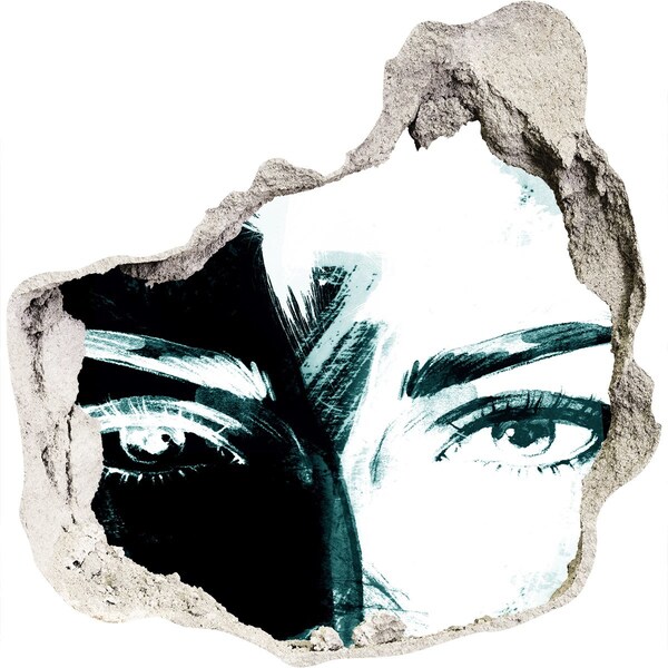 Autocolant 3D gaura cu priveliște Ochi în beton