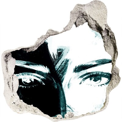 Autocolant 3D gaura cu priveliște Ochi în beton