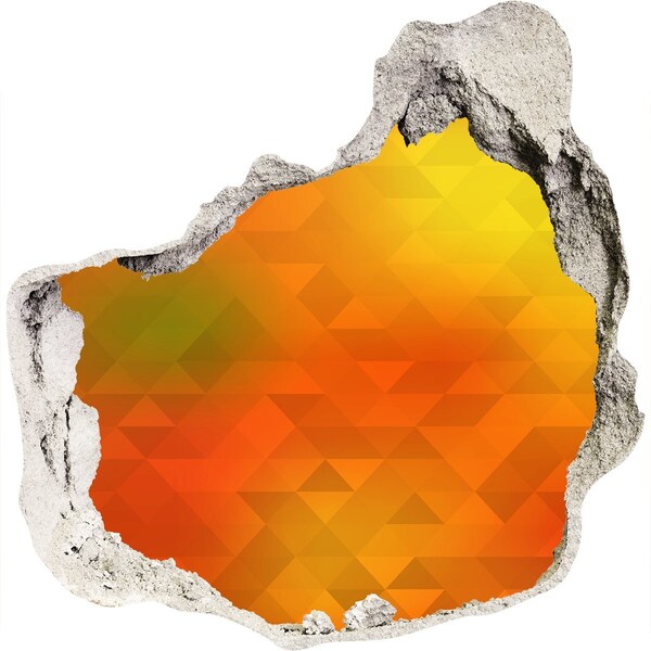 Autocolant 3D gaura cu priveliște O crăpătură aprinsă în perete