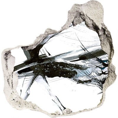 Autocolant 3D gaura cu priveliște Abstracție modernă într-o gaură