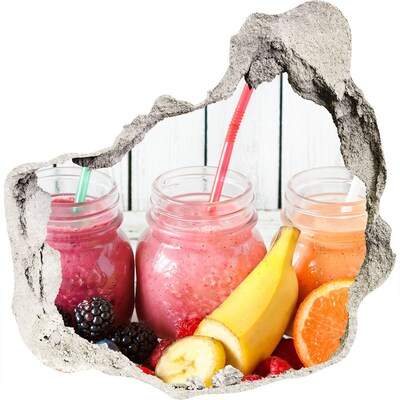 Autocolant autoadeziv gaură Smoothie-uri cu fructe la o gaură în perete