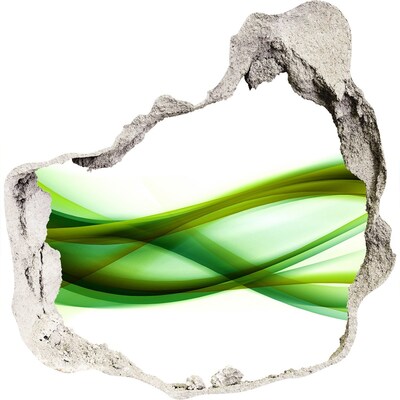 Autocolant autoadeziv gaură Val verde în gaura din perete