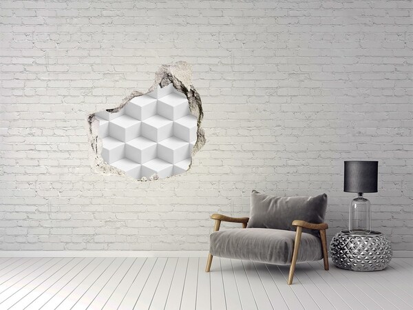 Autocolant 3D gaura cu priveliște 3D Abstracție