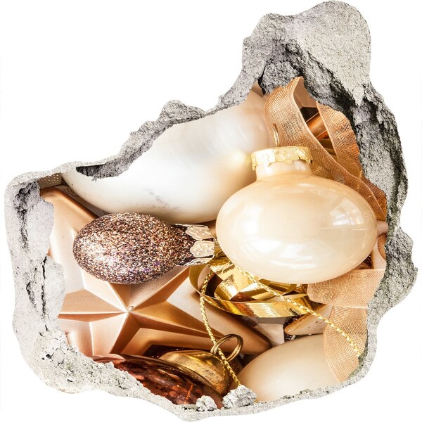 Autocolant 3D gaura cu priveliște Decorațiuni de Crăciun cu gaură în perete