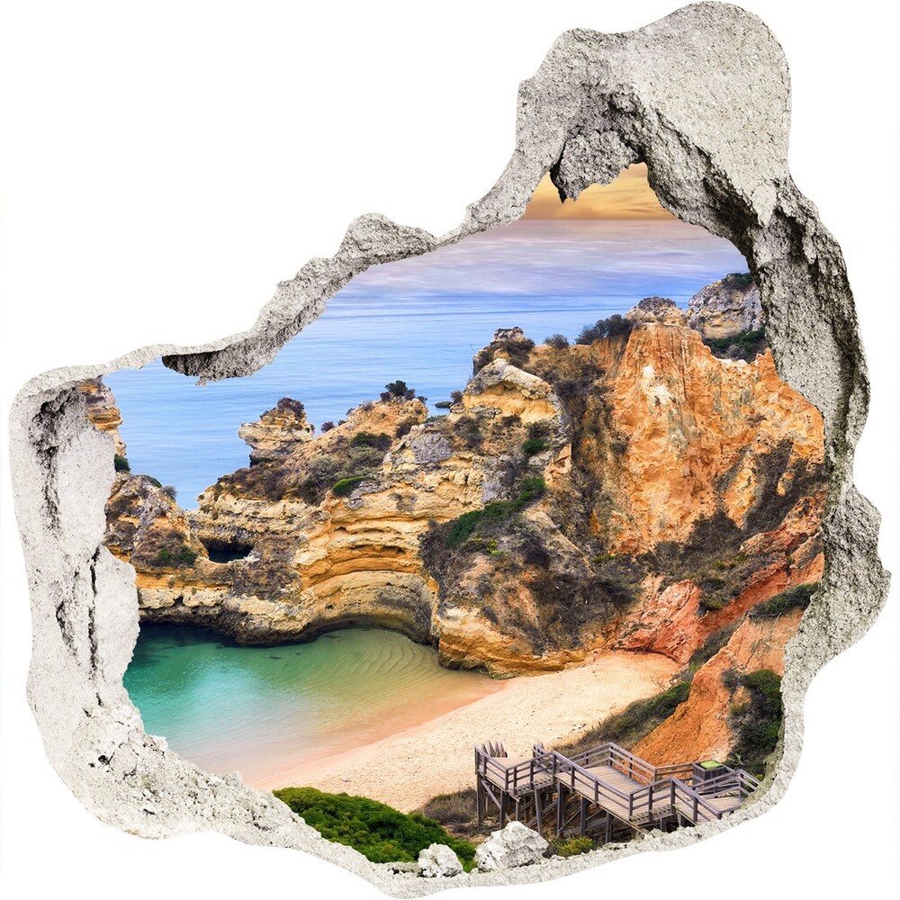 Autocolant 3D gaura cu priveliște Lagos Portugalia