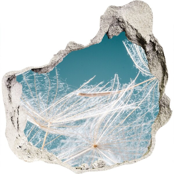 Fototapet un zid spart cu priveliște Vise cu flori în spatele peretelui