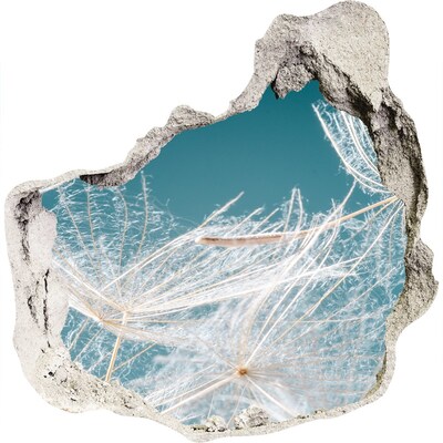 Fototapet un zid spart cu priveliște Vise cu flori în spatele peretelui