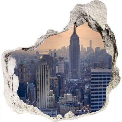 Autocolant un zid spart cu priveliște Manhattan New York City