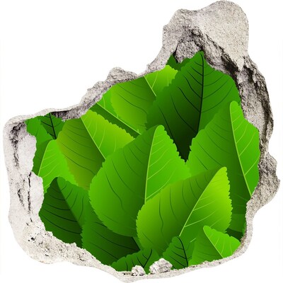 Autocolant 3D gaura cu priveliște O oază verde în beton