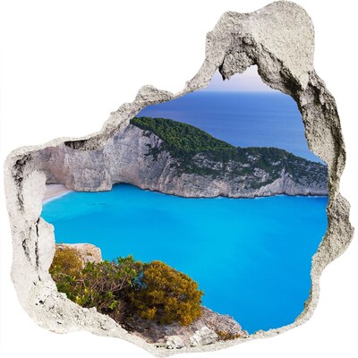 Fototapet 3D gaură în perete Golful Zakynthos