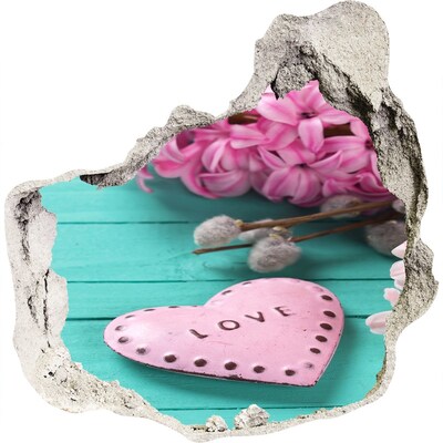 Fototapet 3D gaură în perete O inimă plină de iubire