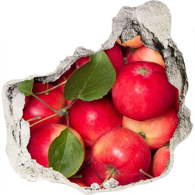 Autocolant un zid spart cu priveliște mere roșii