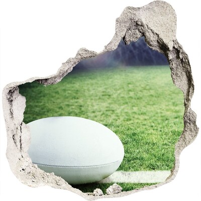 Autocolant gaură 3D Minge de rugby