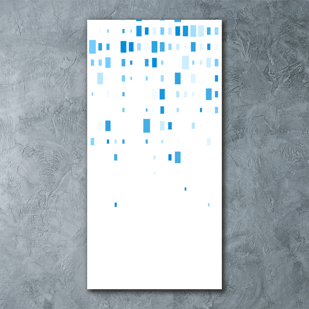 Tablou acrilic pătrate albastre