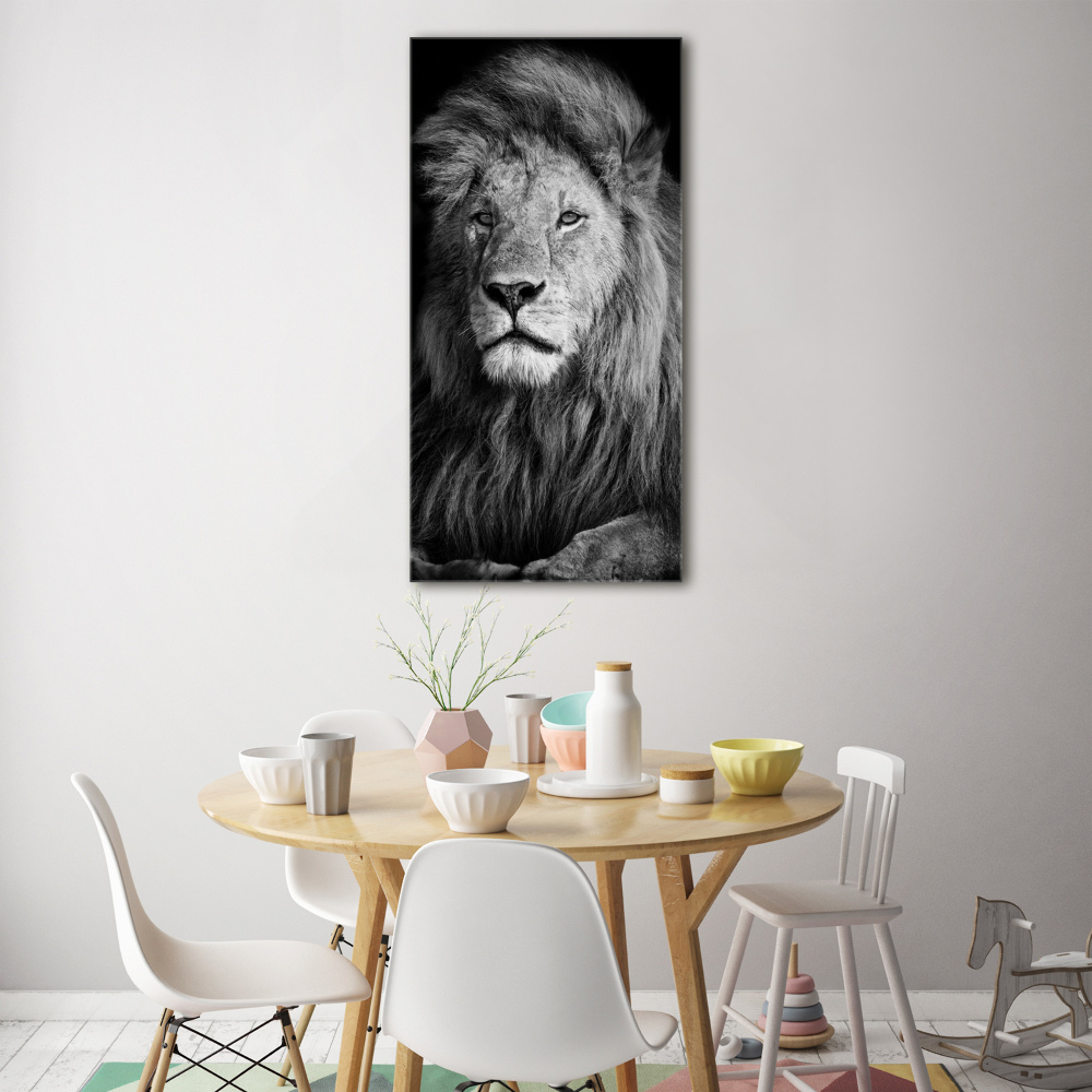 Tablou acrilic Portret de un leu