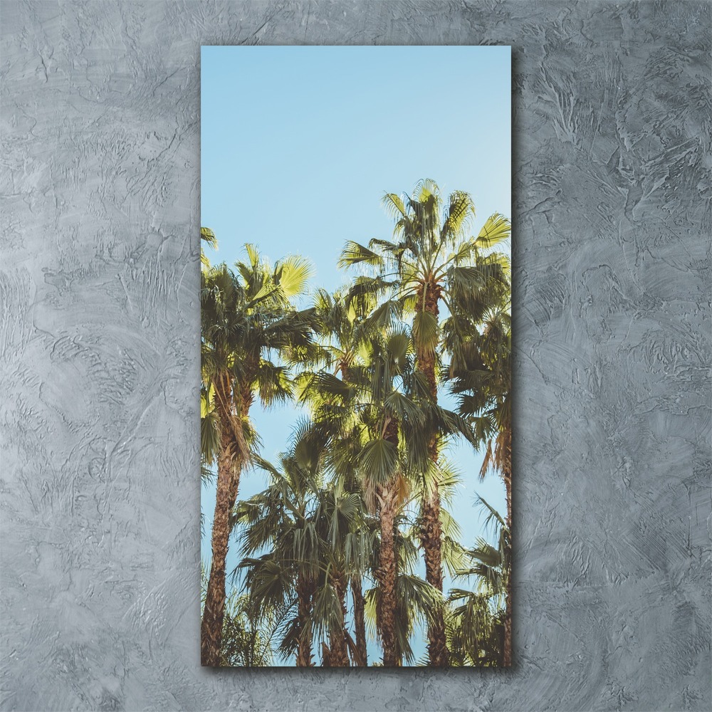 Pictura pe sticlă acrilică palmieri