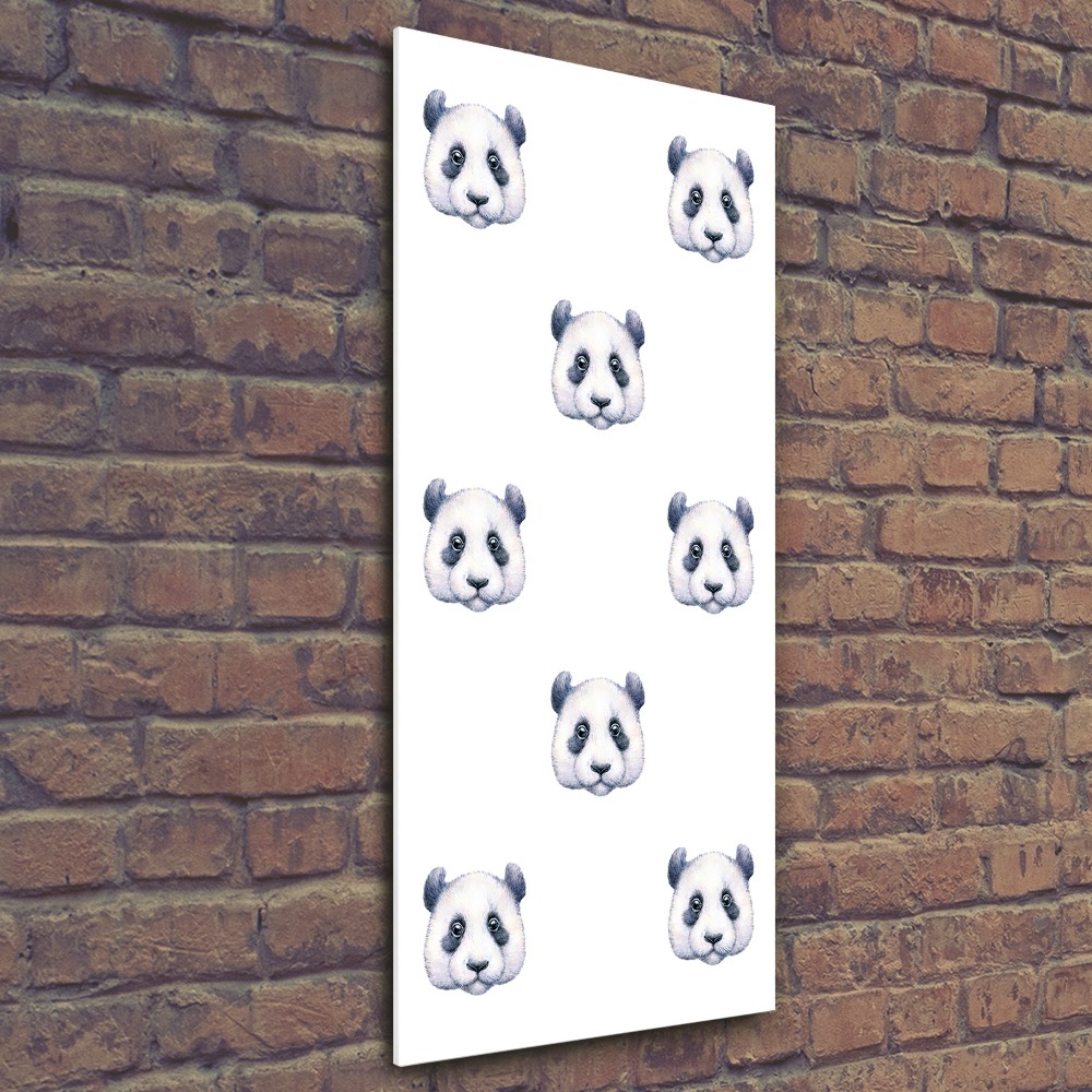 Tablou pe sticlă acrilică ursi panda
