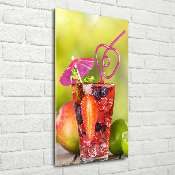 Tablou sticlă acrilică cocktail de fructe