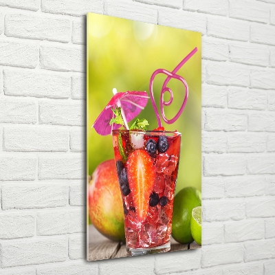 Tablou sticlă acrilică cocktail de fructe