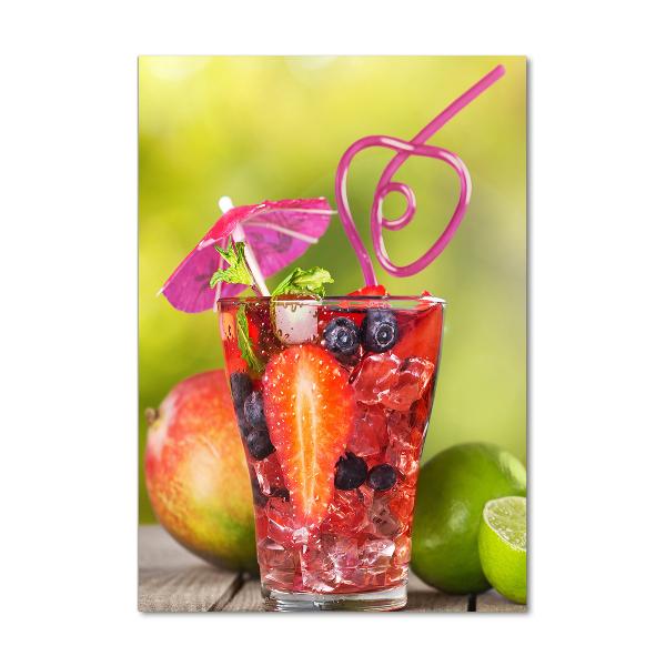 Tablou sticlă acrilică cocktail de fructe