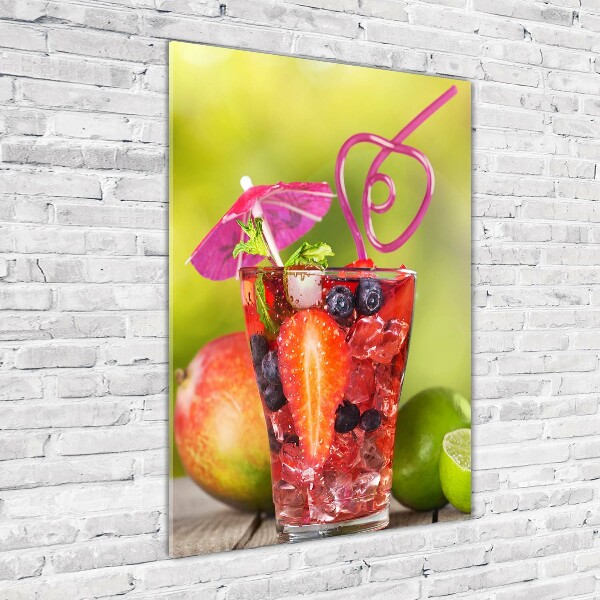 Tablou sticlă acrilică cocktail de fructe