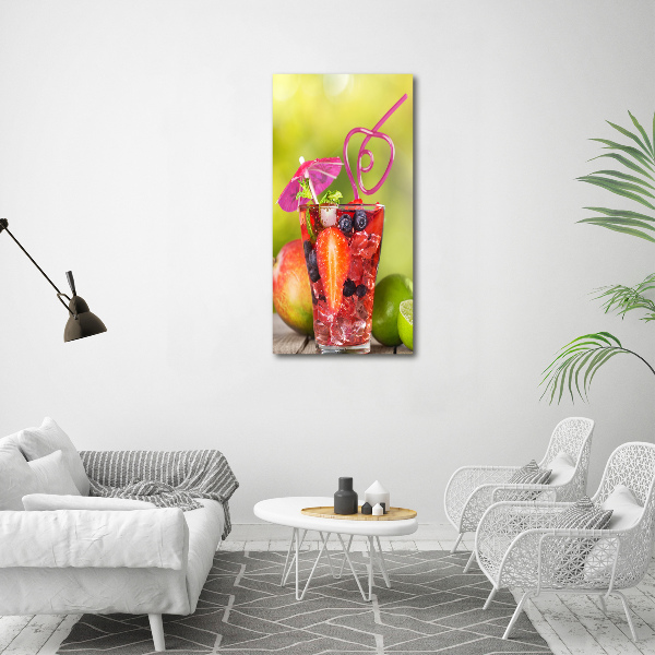 Tablou sticlă acrilică cocktail de fructe