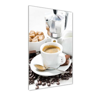 Tablou sticlă acrilică ceașcă de cafea