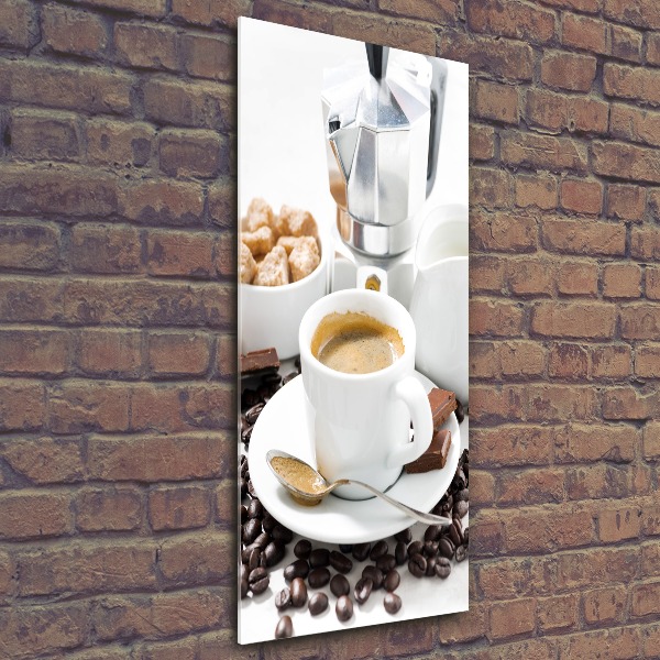 Tablou sticlă acrilică ceașcă de cafea