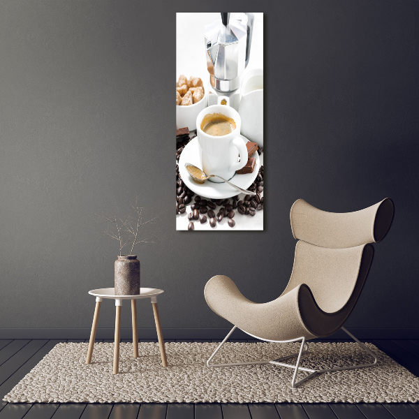 Tablou sticlă acrilică ceașcă de cafea